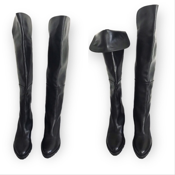 Walter Steiger boots black over the knee /knee high boots, size 39.5 EU - Picture 5 of 13